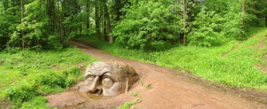 каменная голова в Сергиевке