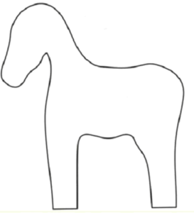 КОНЬ - выкройки, игрушка - лошадь из фетра, PDF, SVG, FCM, STUDIO